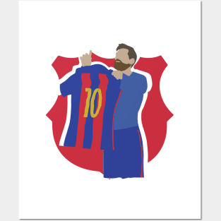 Messi No.10 Barcelona Iconic Celebration Posters and Art